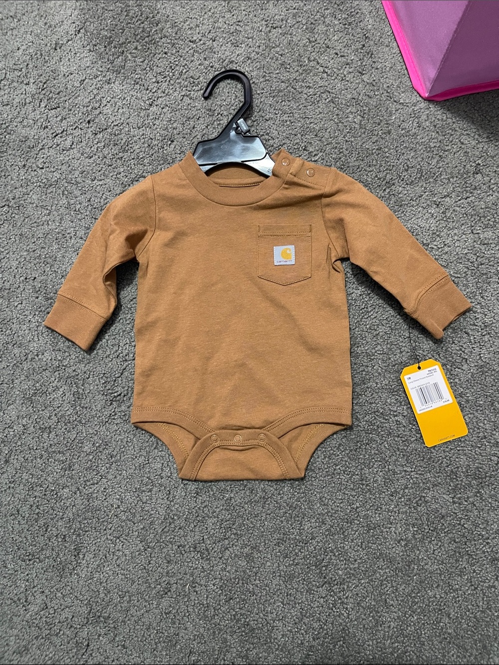 Carhartt Toddler Long Sleeve Bodysuit - Brown